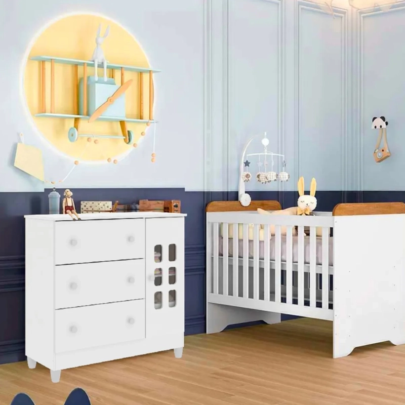COMODA KIDSCOOL CON PUERTA BLANCO MARIA - 4