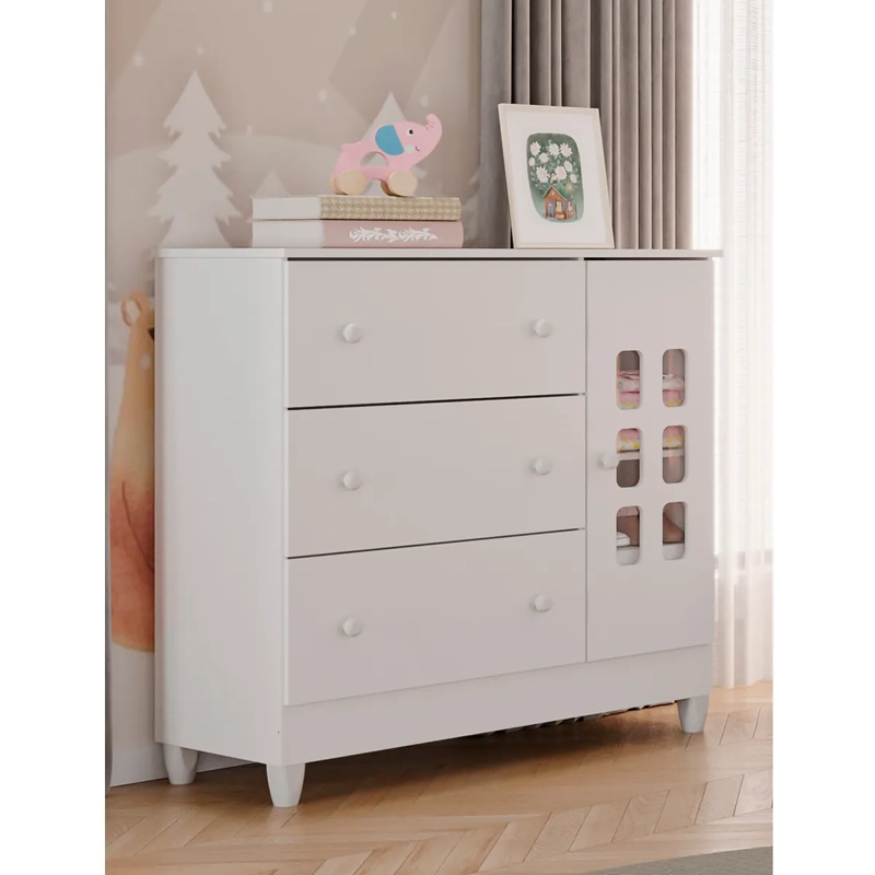 COMODA KIDSCOOL CON PUERTA BLANCO MARIA - 5