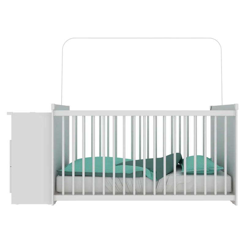 CUNA CON COMODA KIDSCOOL MI BEBE BLANCO - 2
