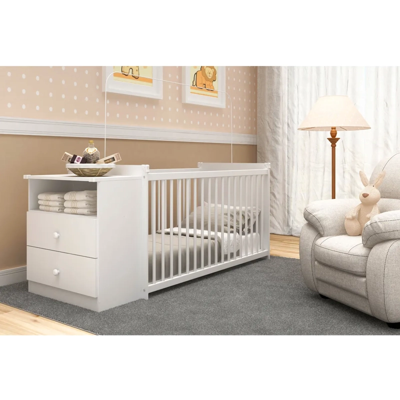 CUNA CON COMODA KIDSCOOL MI BEBE BLANCO - 4