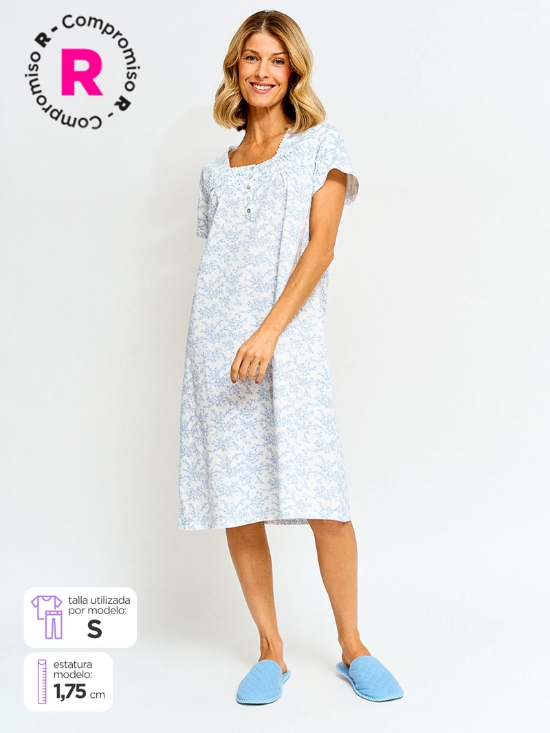 CAMISÓN MUJER AZIZ MANGA CORTA - 1