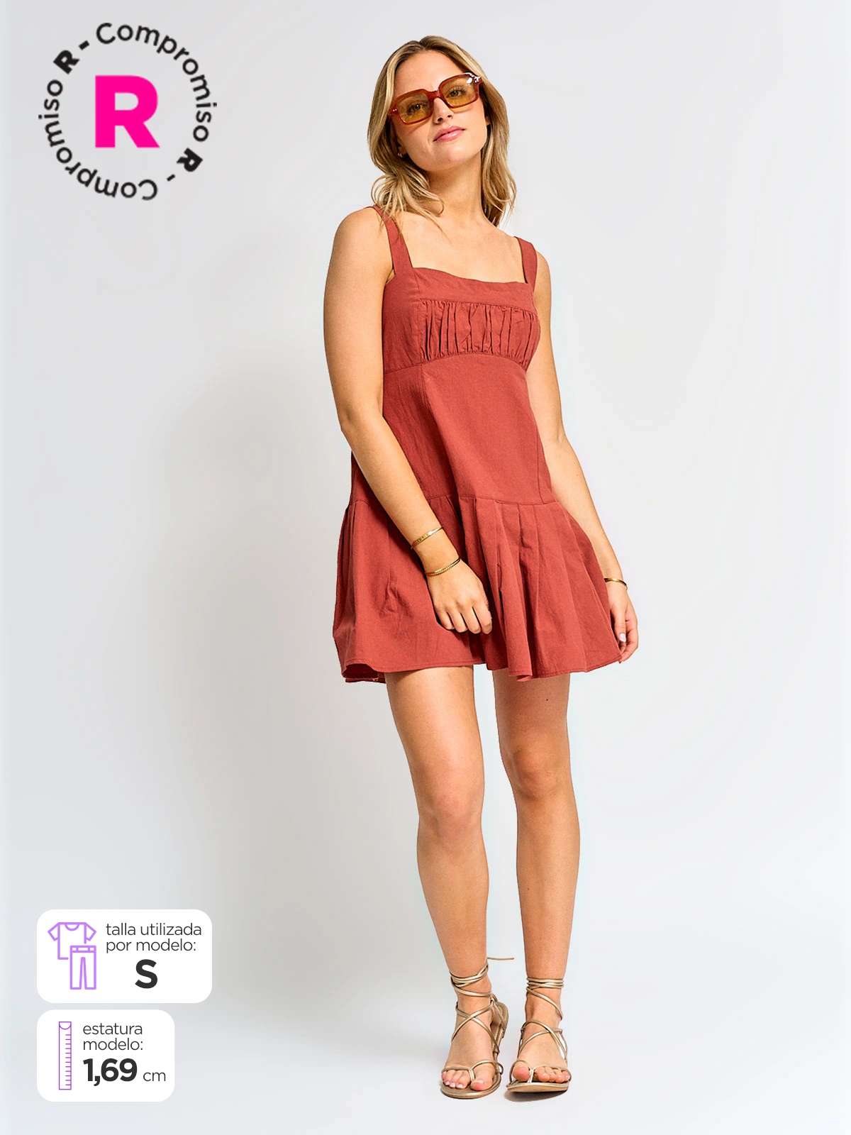 VESTIDO MUJER BARBADOS ALGODÓN CORTO - 1