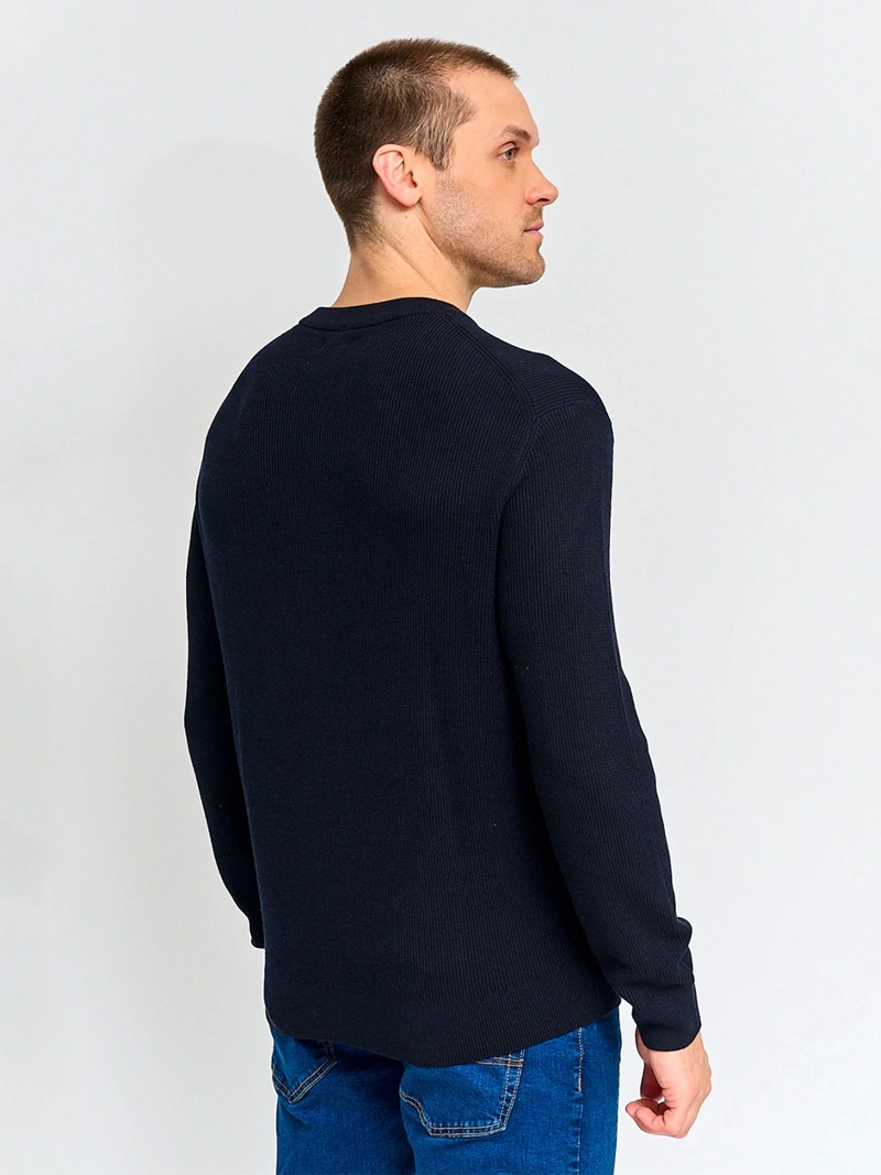 SWEATER HOMBRE CACHAREL ALGODÓN CUELLO REDONDO TEXTURA - 2