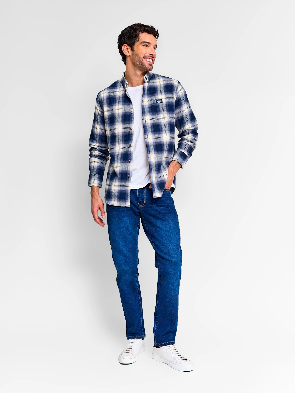 CAMISA HOMBRE ROBERT LEWIS ALGODÓN MANGA LARGA - 4