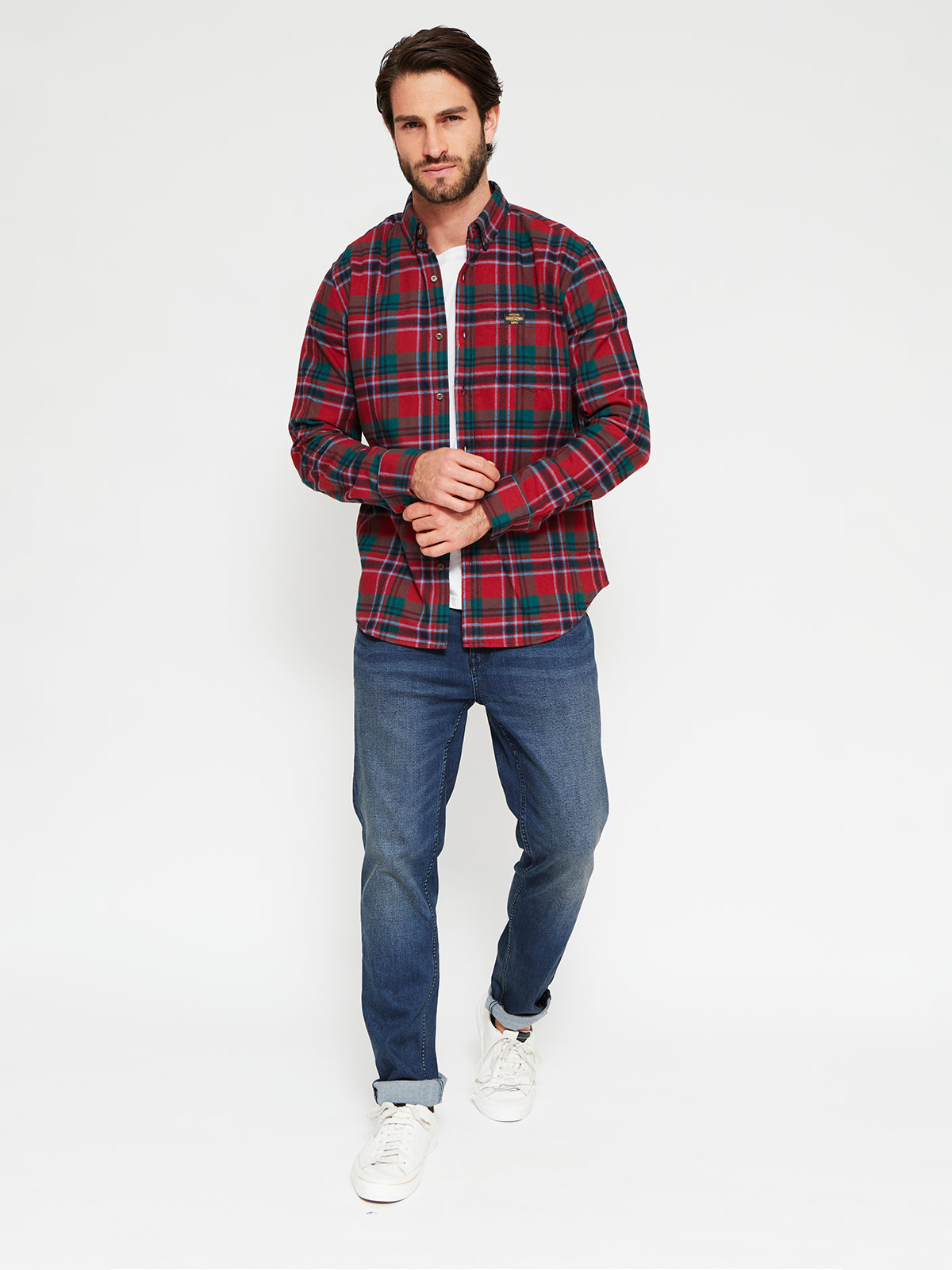 CAMISA HOMBRE ROBERT LEWIS ALGODÓN MANGA LARGA - 4