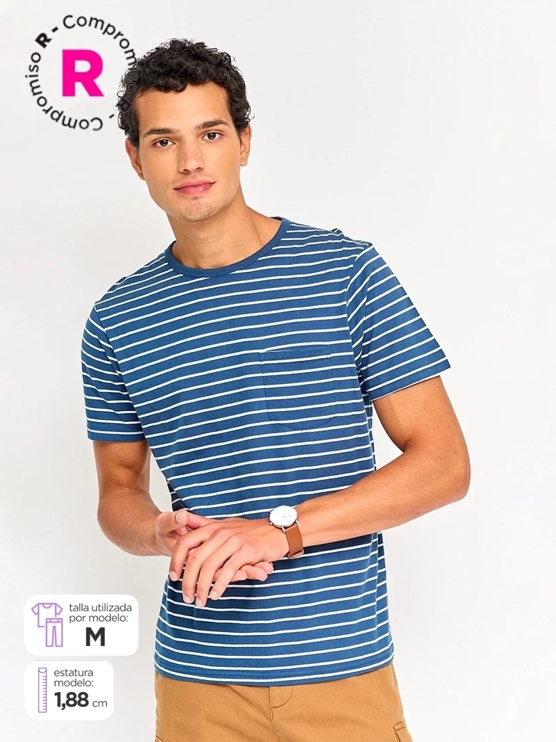 POLERA HOMBRE KENNETH STEVENS ALGODÓN MANGA CORTA
