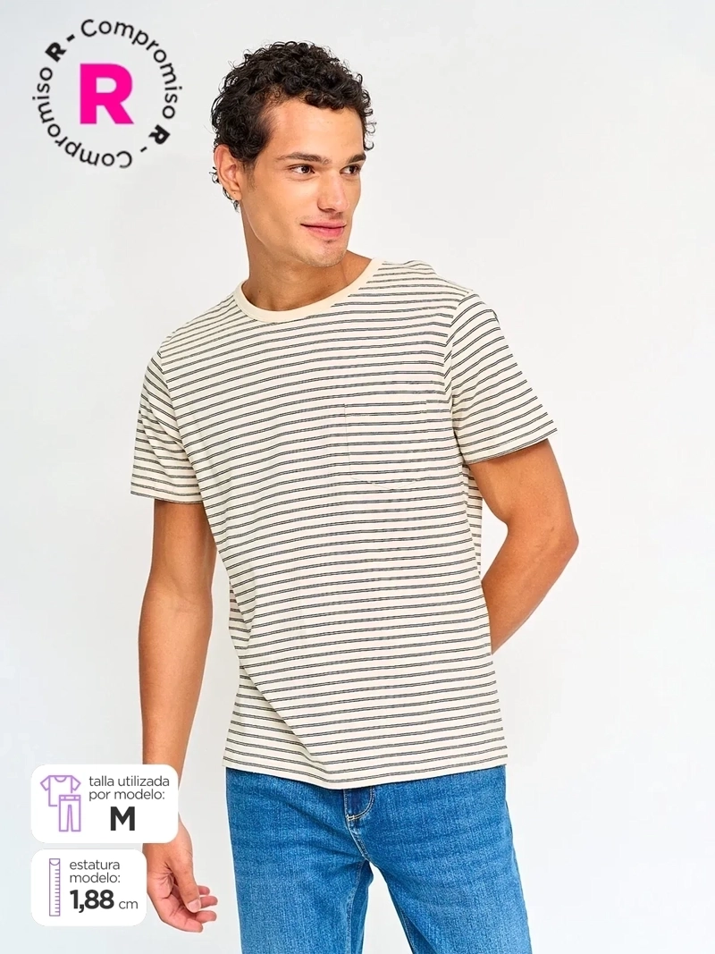 POLERA HOMBRE KENNETH STEVENS ALGODÓN MANGA CORTA - 1