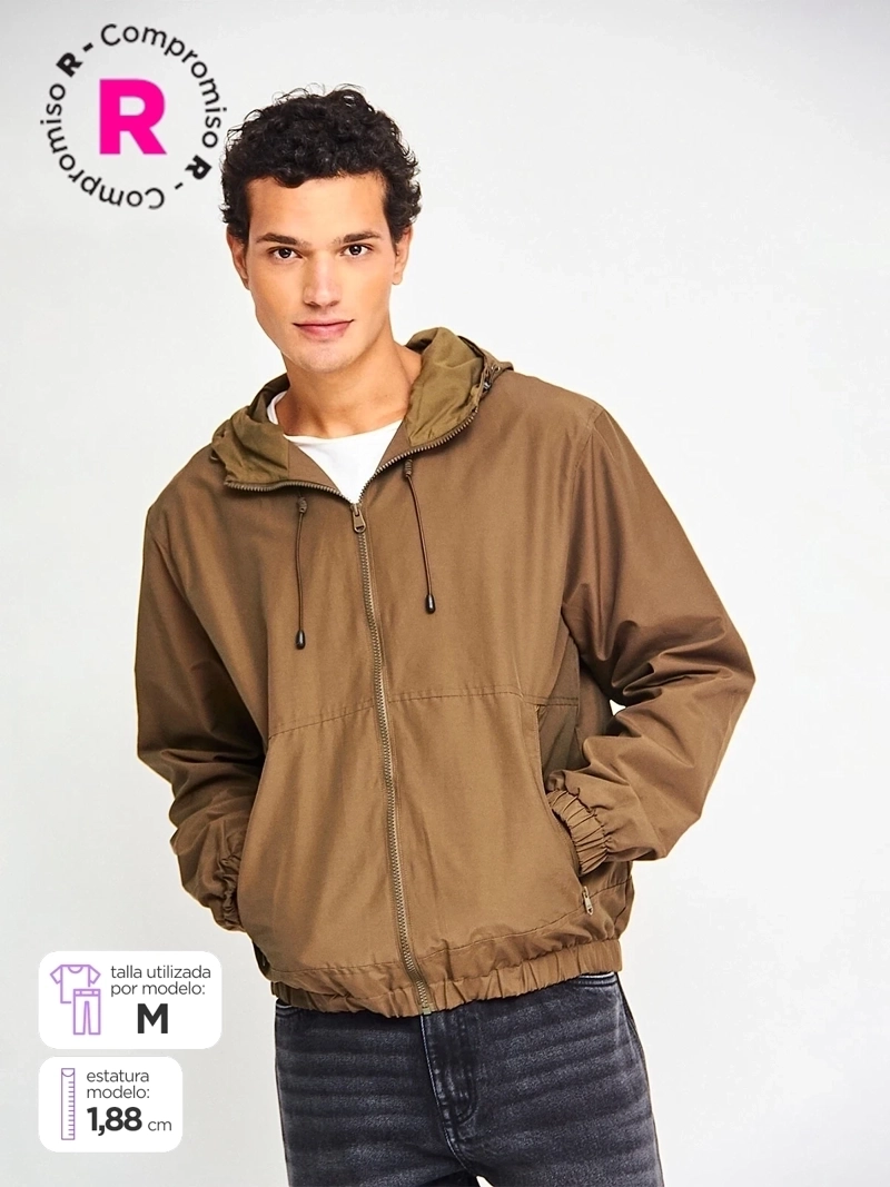 CHAQUETA HOMBRE INDEX ALGODÓN TIPO CORTAVIENTO - 1