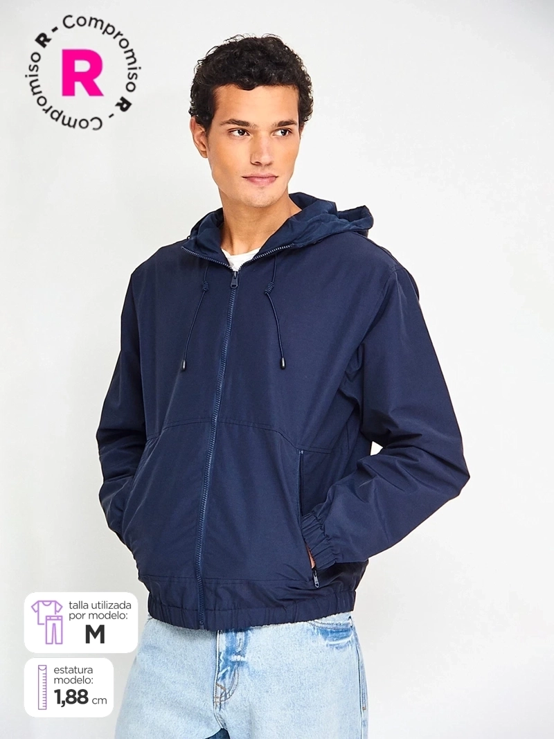 CHAQUETA HOMBRE INDEX ALGODÓN TIPO CORTAVIENTO - 1