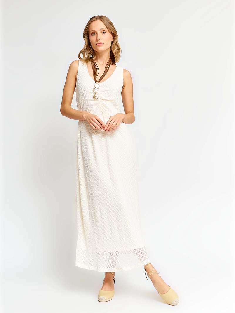 VESTIDO MUJER TATIENNE ALGODÓN LARGO PUNTO - 2
