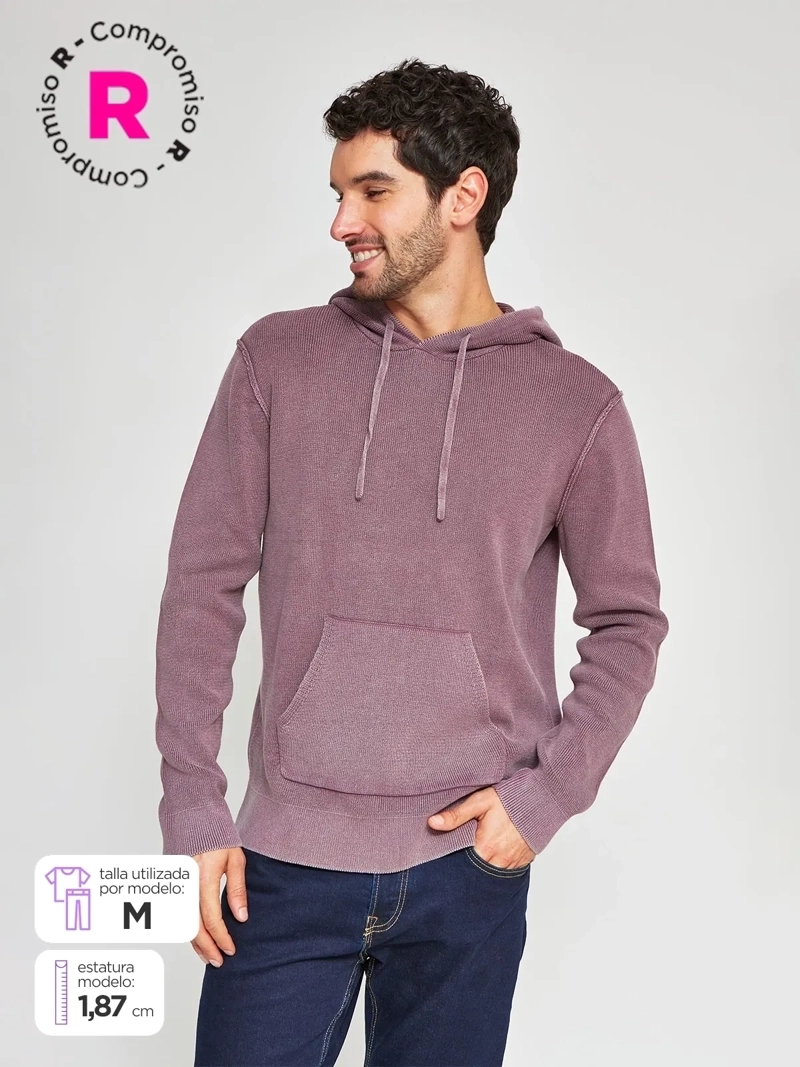 SWEATER HOMBRE BARBADOS ALGODÓN CAPUCHA - 1