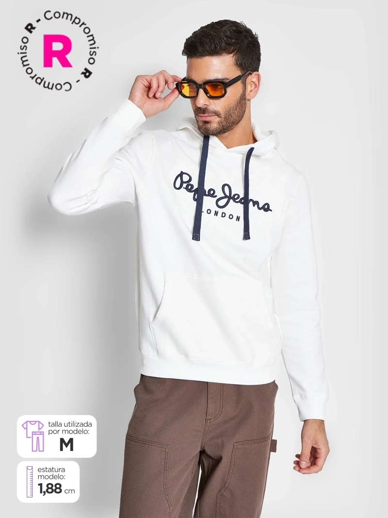 POLERÓN HOMBRE PEPE JEANS ALGODÓN HOODIE BÁSICO - 1