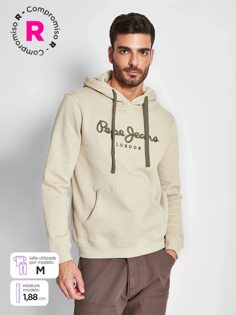 POLERÓN HOMBRE PEPE JEANS ALGODÓN HOODIE BÁSICO - 1