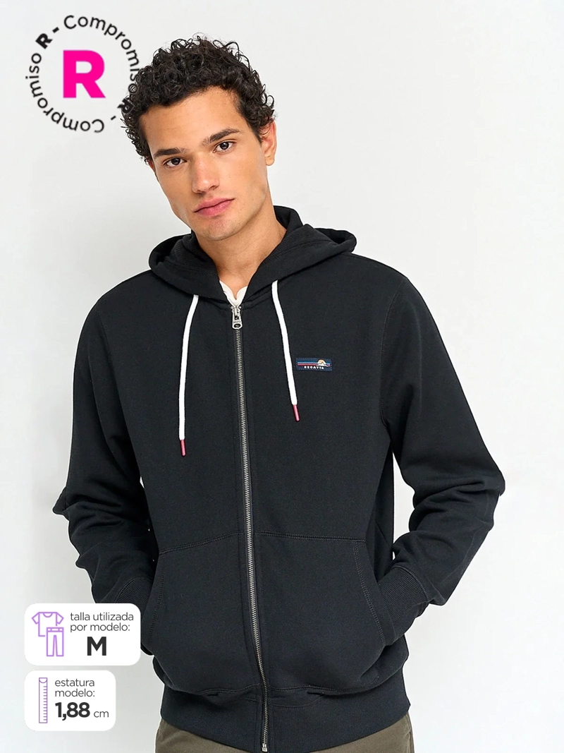 POLERÓN HOMBRE REGATTA ALGODÓN FULL ZIPPER BÁSICO - 1