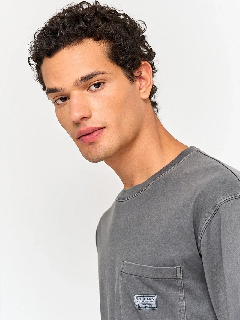 POLERA HOMBRE PEPE JEANS ALGODÓN MANGA LARGA BÁSICA - 3