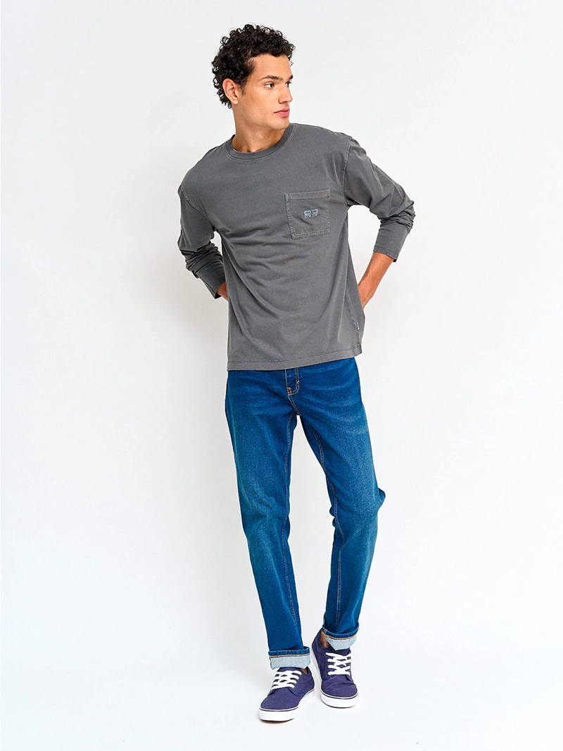 POLERA HOMBRE PEPE JEANS ALGODÓN MANGA LARGA BÁSICA - 4