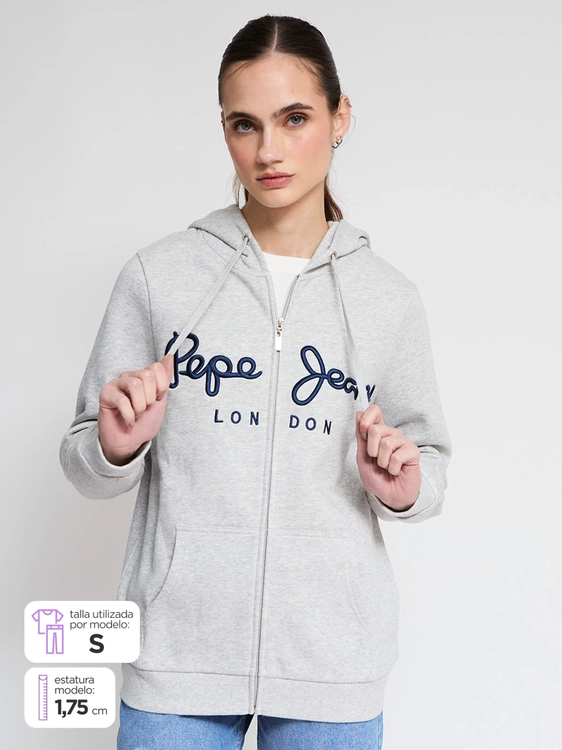 POLERÓN MUJER PEPE JEANS ALGODÓN CAPUCHA - 1