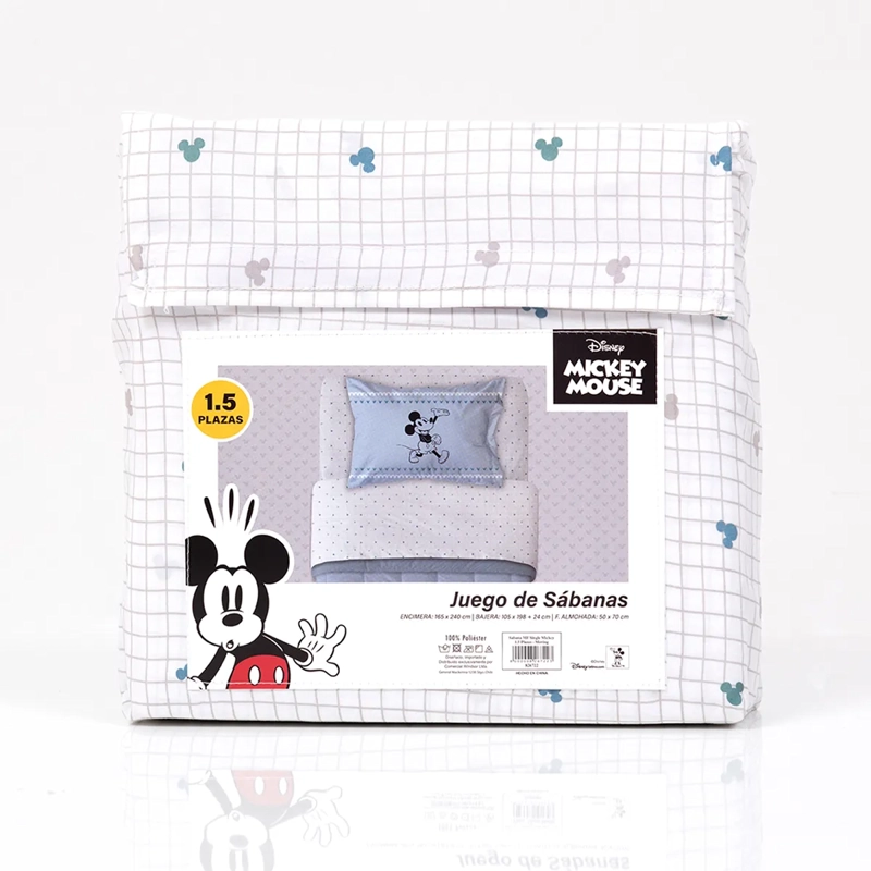 JUEGO DE SÁBANAS DISNEY MICKEY MOVING 1.5PL - 3