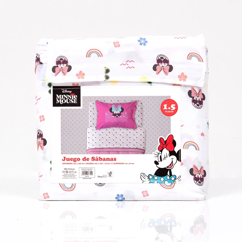 JUEGO DE SÁBANAS DISNEY MINNIE CHILL OUT 1.5PL - 3