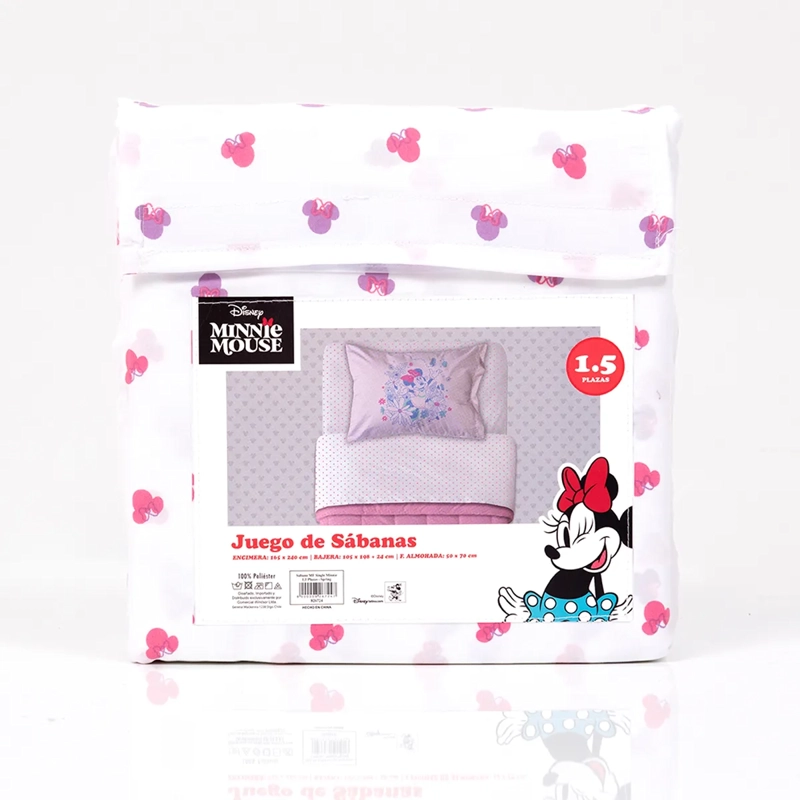 JUEGO DE SÁBANAS DISNEY MINNIE SPRING 1.5PL - 3