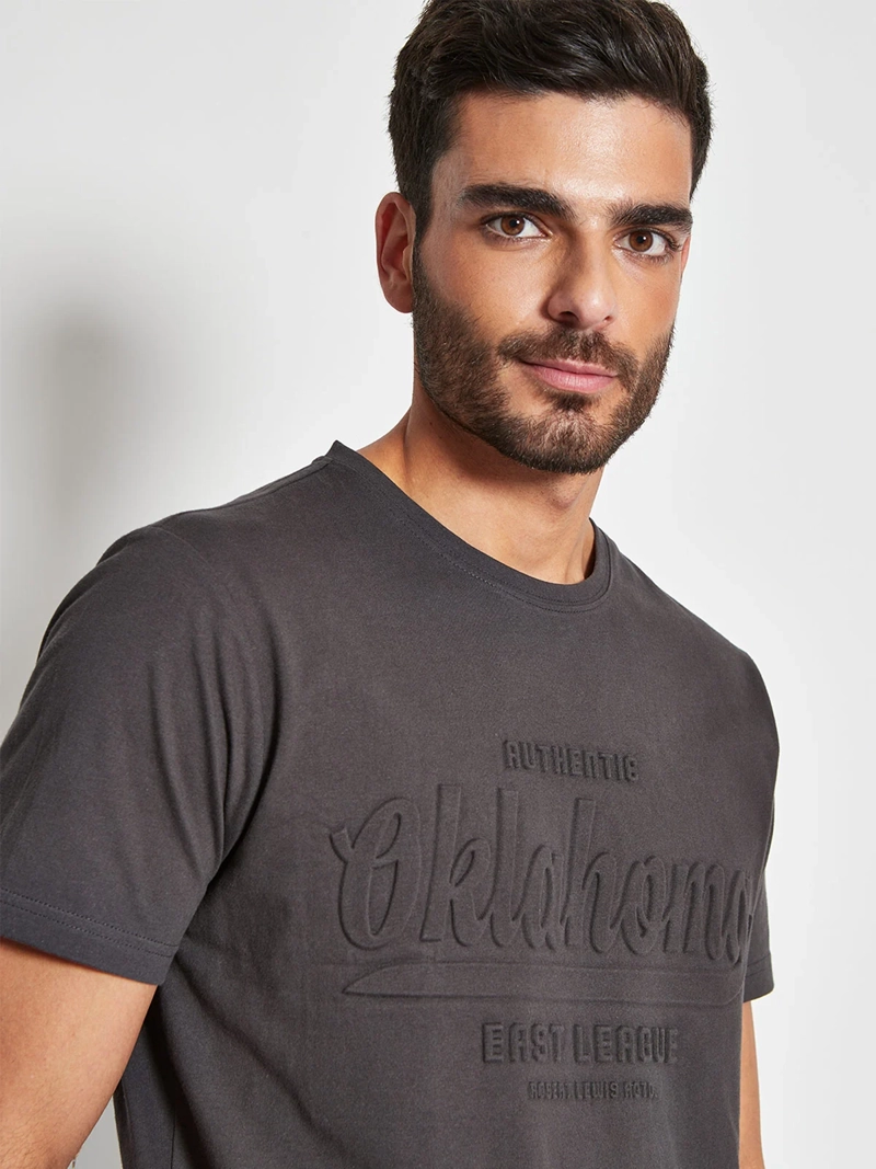 POLERA HOMBRE ROBERT LEWIS ALGODÓN CUELLO REDONDO MANGA CORTA ESTAMPADO - 3