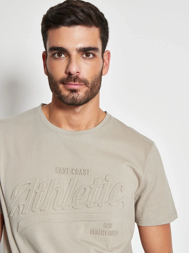POLERA HOMBRE ROBERT LEWIS ALGODÓN CUELLO REDONDO MANGA CORTA ESTAMPADO - 3