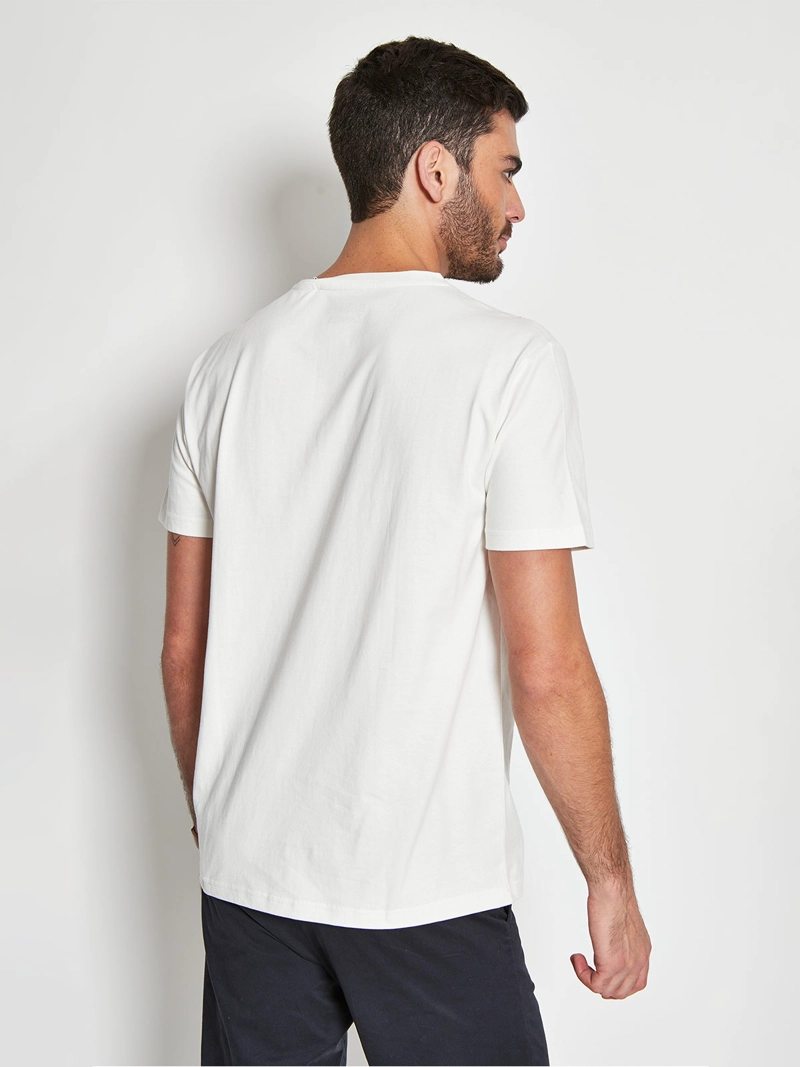 POLERA HOMBRE ROBERT LEWIS ALGODÓN CUELLO REDONDO MANGA CORTA ESTAMPADO - 2