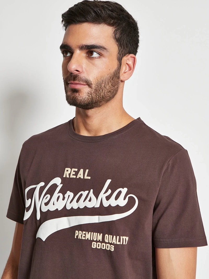 POLERA HOMBRE ROBERT LEWIS ALGODÓN CUELLO REDONDO MANGA CORTA ESTAMPADO - 3