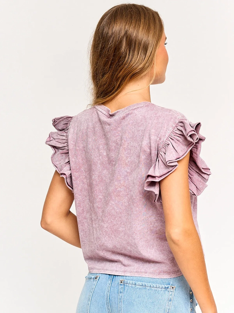 POLERA MUJER BARBADOS ALGODÓN SIN MANGAS VUELOS - 2