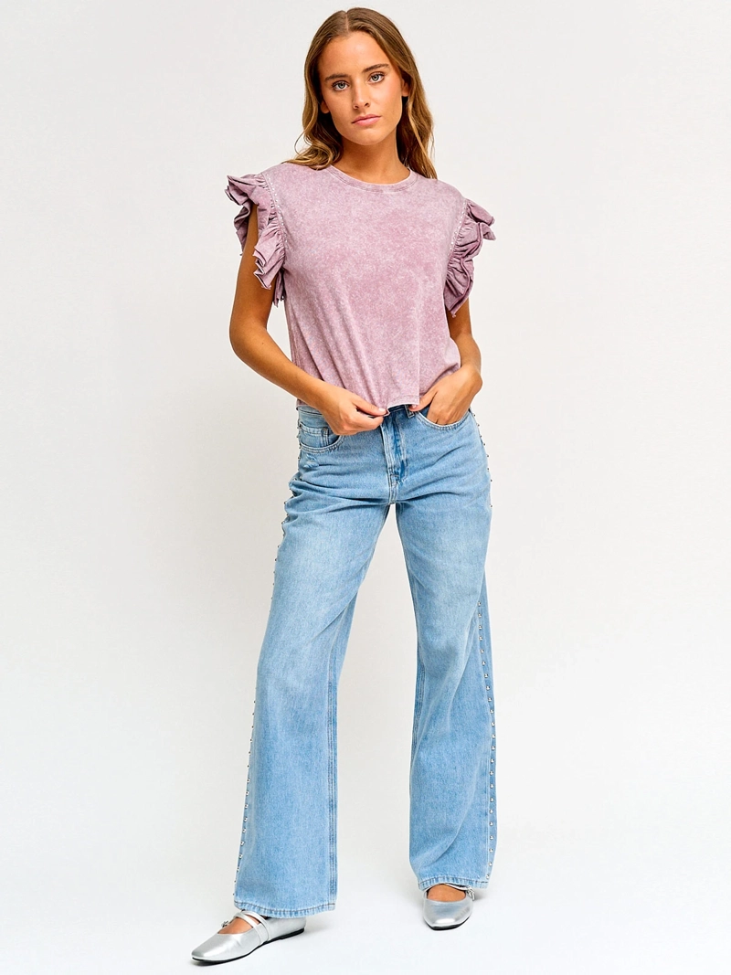POLERA MUJER BARBADOS ALGODÓN SIN MANGAS VUELOS - 4