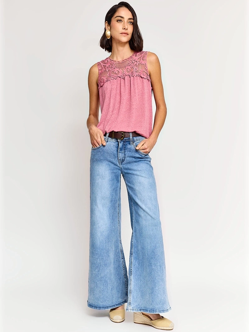 POLERA MUJER TATIENNE SIN MANGAS MACRAMÉ - 4
