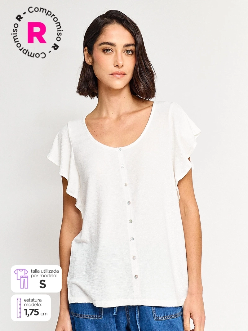 POLERA MUJER REGATTA MANGA CORTA BOTONES - 1
