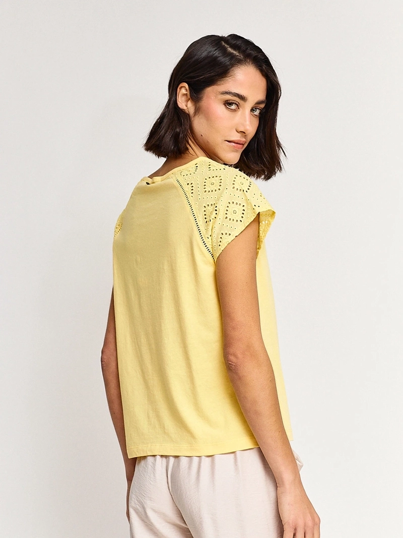 POLERA MUJER REGATTA ALGODÓN MANGA CORTA BORDADO - 2