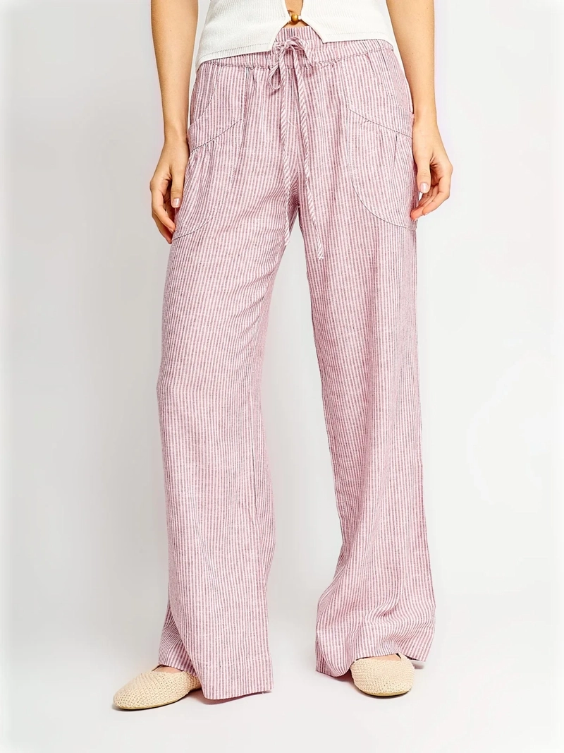 PANTALÓN MUJER INDEX LINO FLUIDO - 2