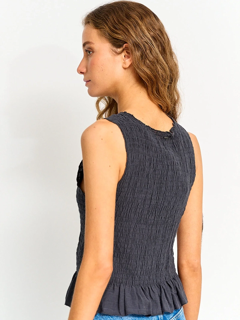 BLUSA MUJER BARBADOS ALGODÓN SIN MANGAS PANAL - 2