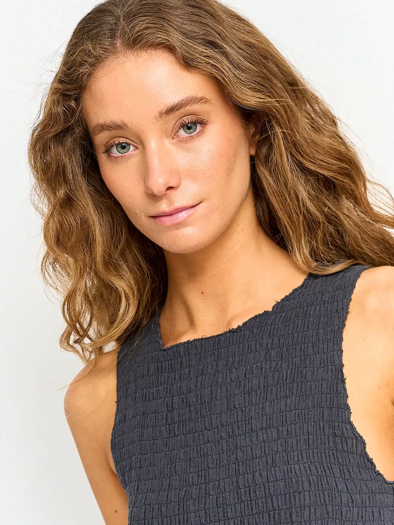 BLUSA MUJER BARBADOS ALGODÓN SIN MANGAS PANAL - 3