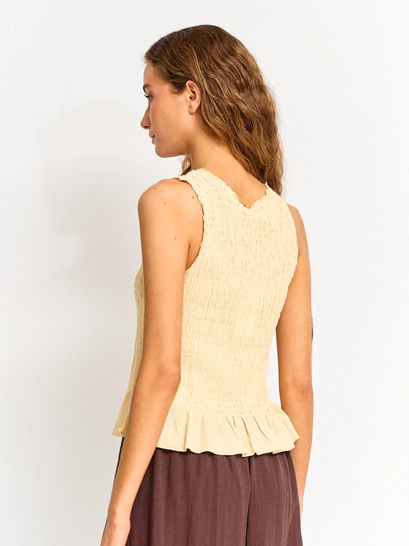 BLUSA MUJER BARBADOS ALGODÓN SIN MANGAS PANAL - 2