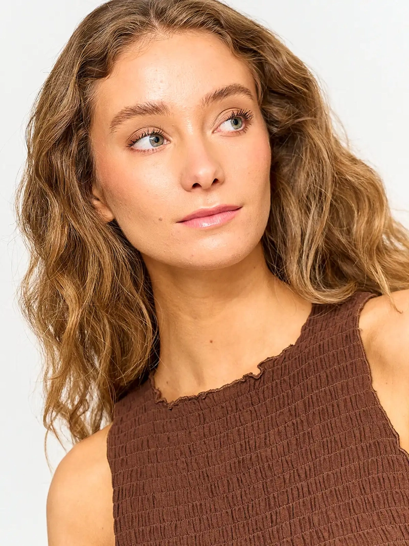 BLUSA MUJER BARBADOS ALGODÓN SIN MANGAS PANAL - 3