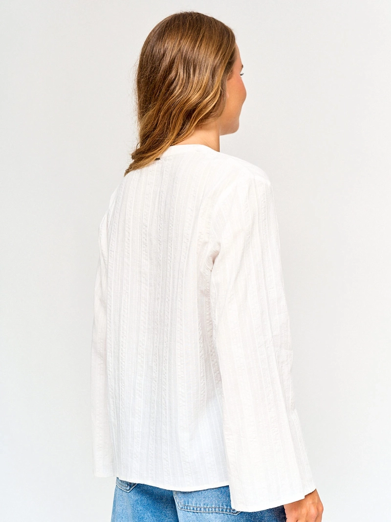 BLUSA MUJER BARBADOS ALGODÓN MANGA LARGA FLUIDA - 2