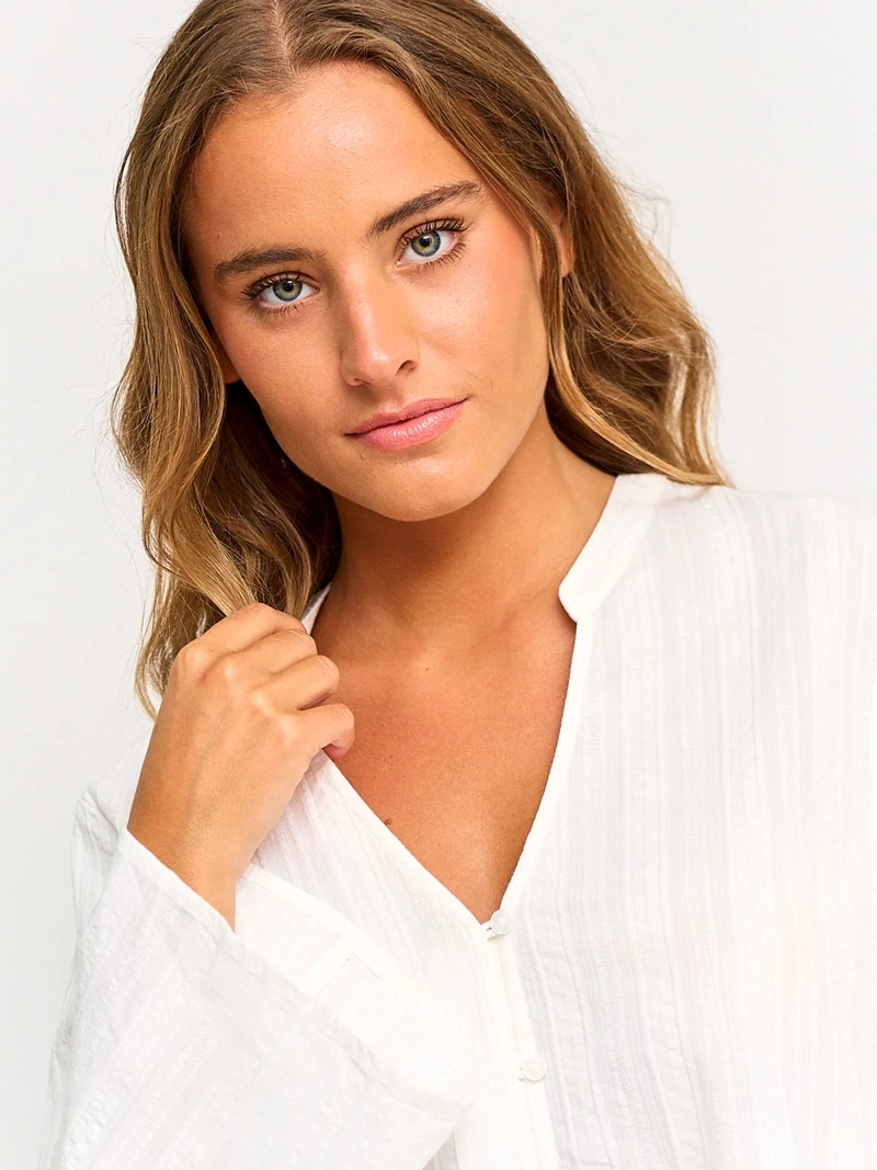 BLUSA MUJER BARBADOS ALGODÓN MANGA LARGA FLUIDA - 3