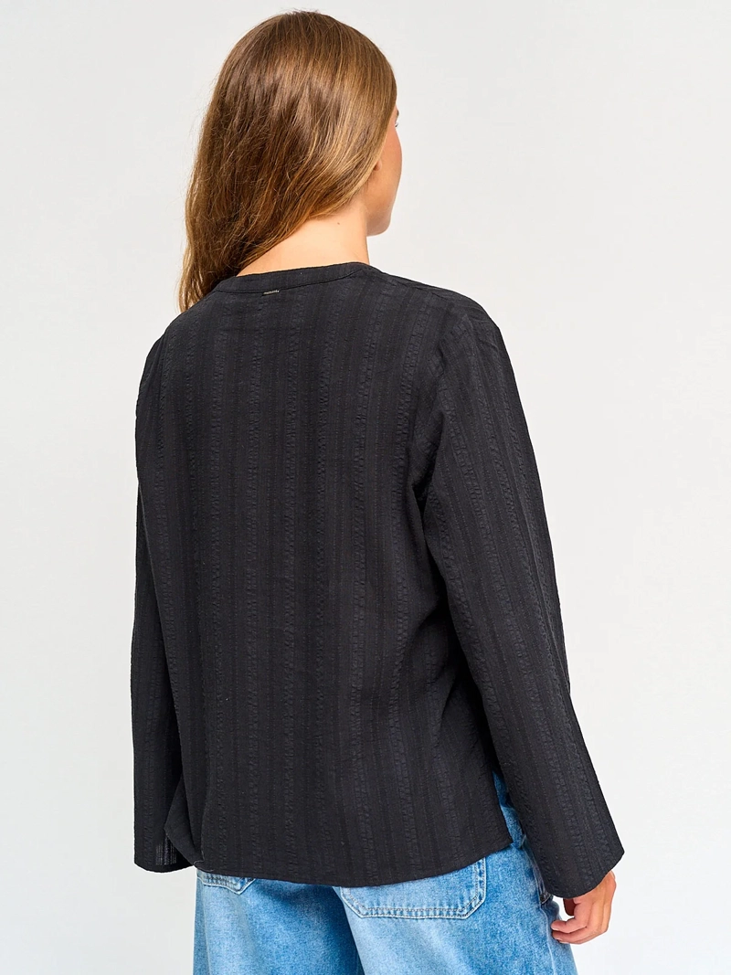 BLUSA MUJER BARBADOS ALGODÓN MANGA LARGA FLUIDA - 2