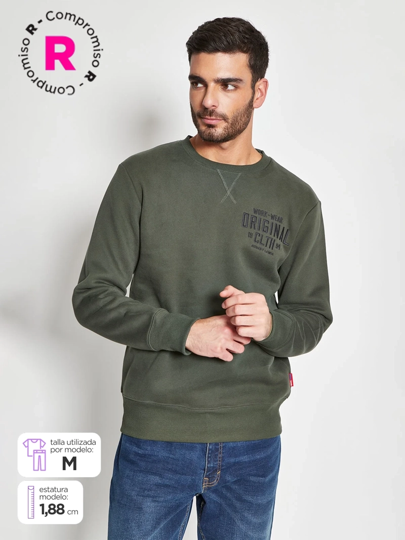 POLERÓN HOMBRE ROBERT LEWIS ALGODÓN SIN GORRO - 1