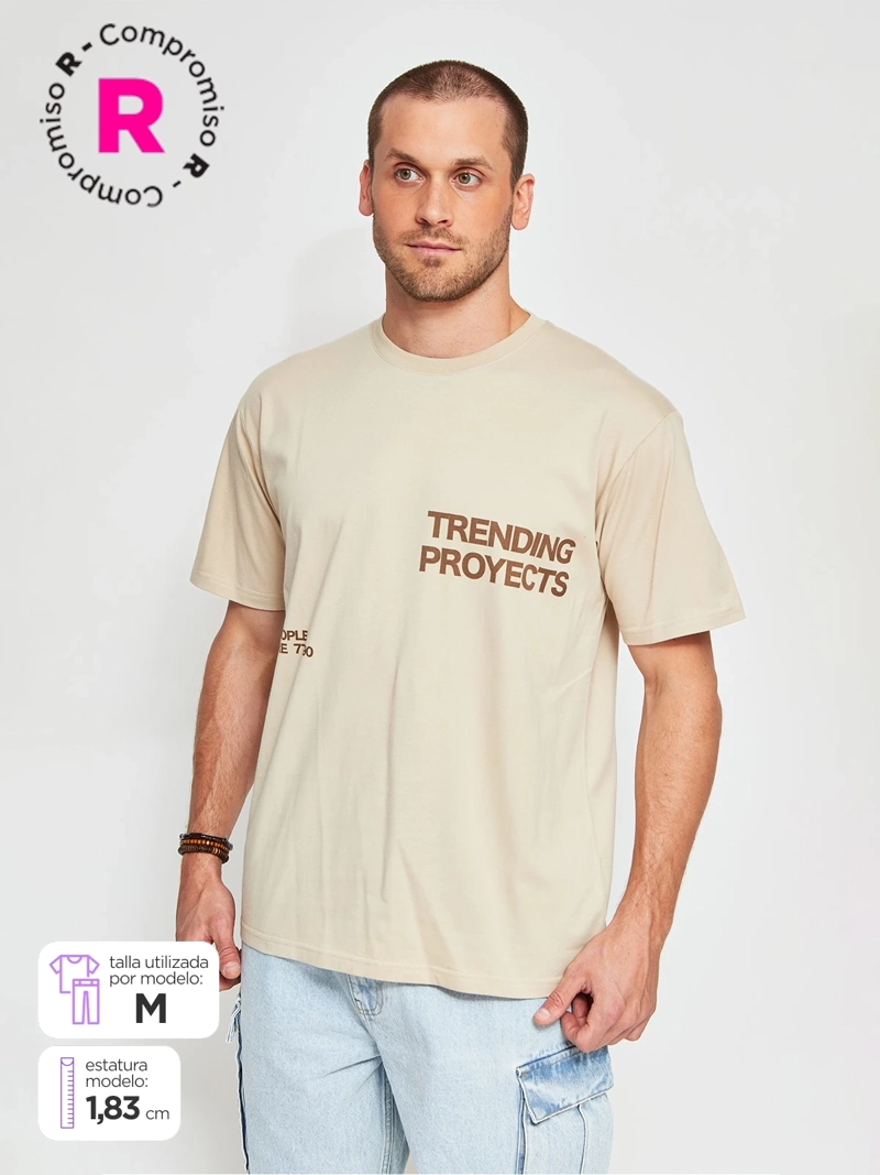 POLERA HOMBRE INDEX ALGODÓN MANGA CORTA - 1