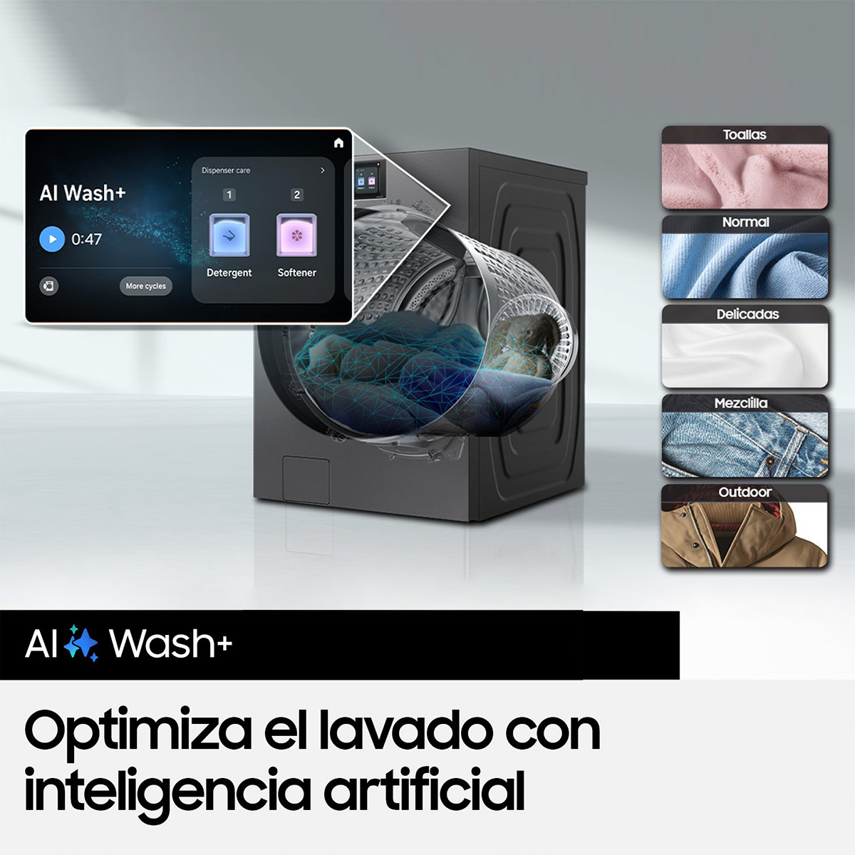 LAVADORA CARGA FRONTAL SAMSUNG BESPOKE AI WF90F25ADSZS 25KG GRAFITO - 5