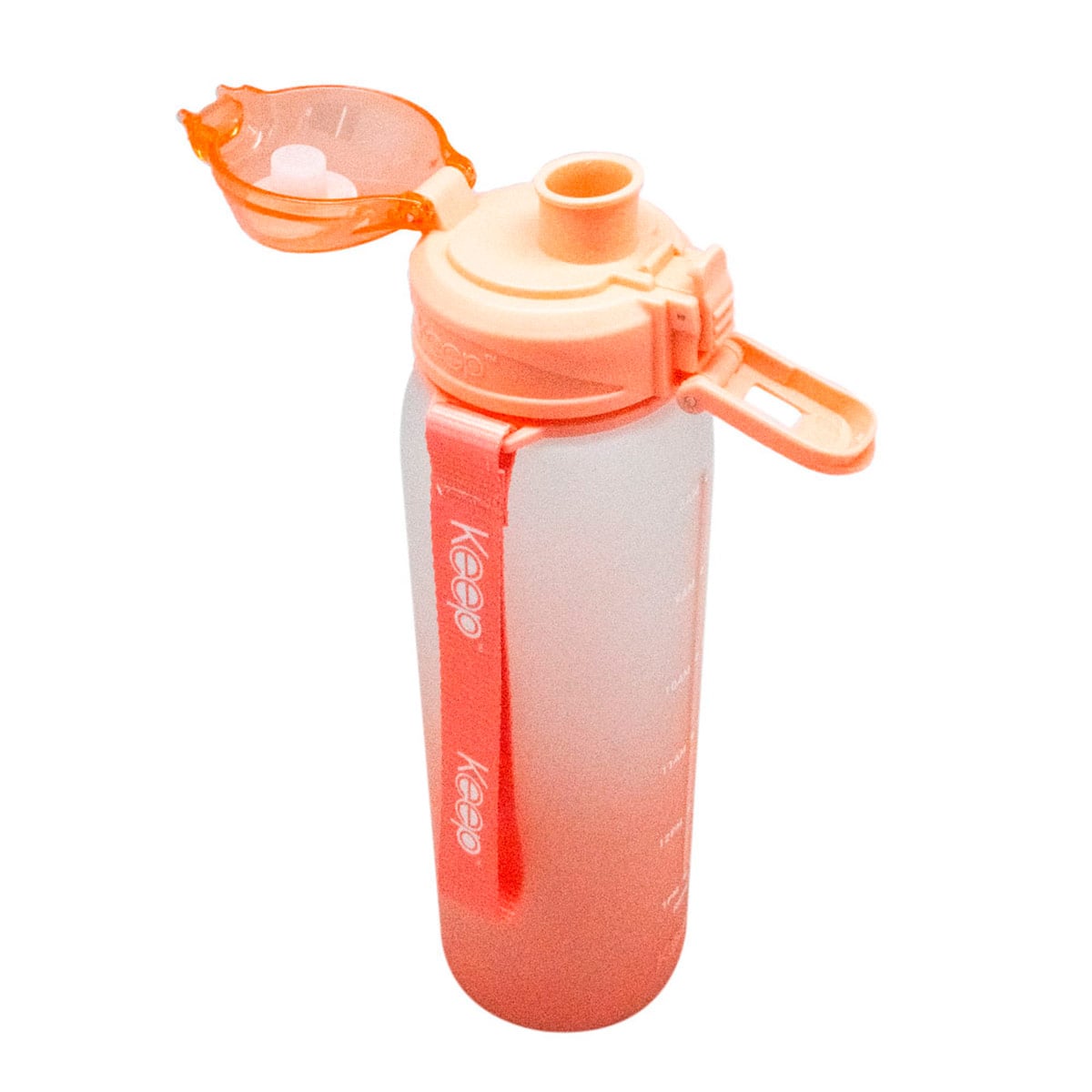 BOTELLA KEEP MEDIDAS RUBBER 1 LITRO CORAL - 3