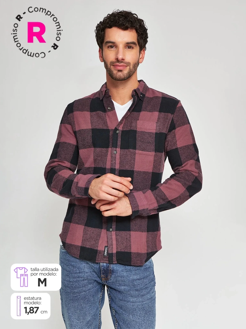 CAMISA HOMBRE BARBADOS ALGODÓN MANGA LARGA - 1