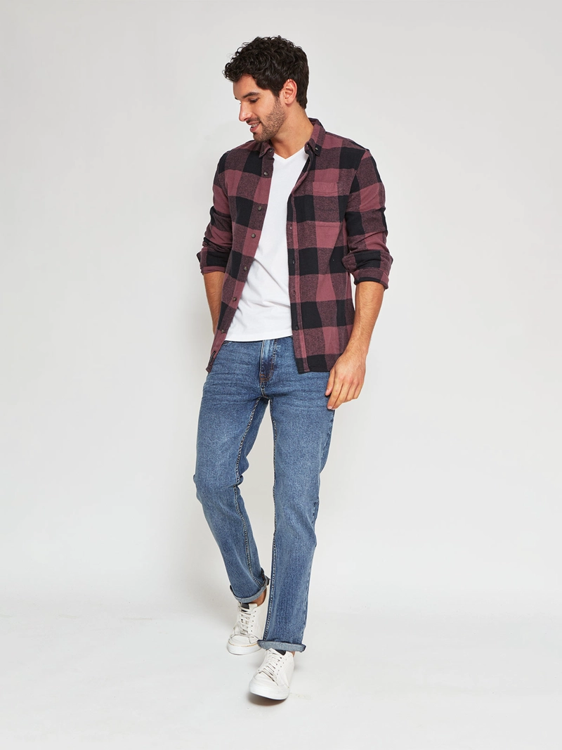 CAMISA HOMBRE BARBADOS ALGODÓN MANGA LARGA - 4