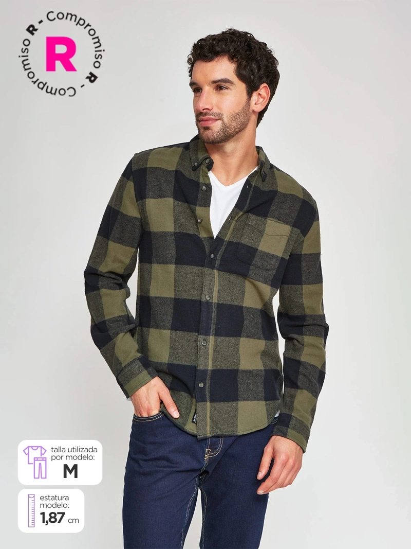 CAMISA HOMBRE BARBADOS ALGODÓN MANGA LARGA - 1