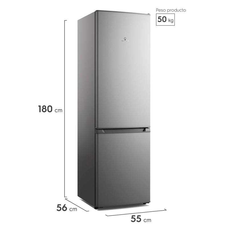 REFRIGERADOR BOTTOM FREEZER MADEMSA MED270 262L FRIO DIRECTO PLATA - 2