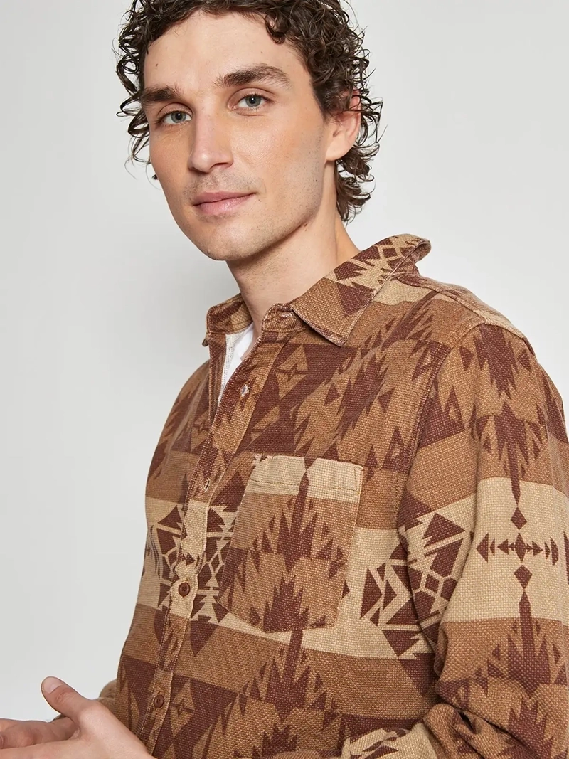 SOBRECAMISA HOMBRE BARBADOS ALGODÓN MANGA LARGA TRIBAL - 3